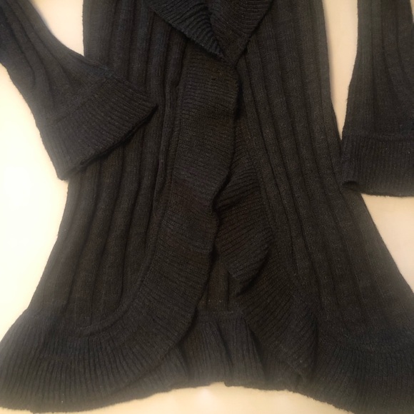 Gray Ruffle Sweater - Picture 2 of 6